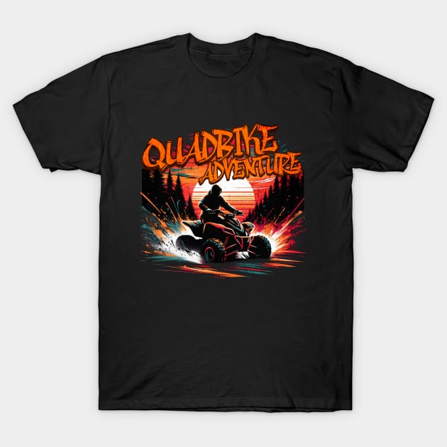 Quadbike Adventure Graffiti Design T-Shirt by Miami Neon Designs